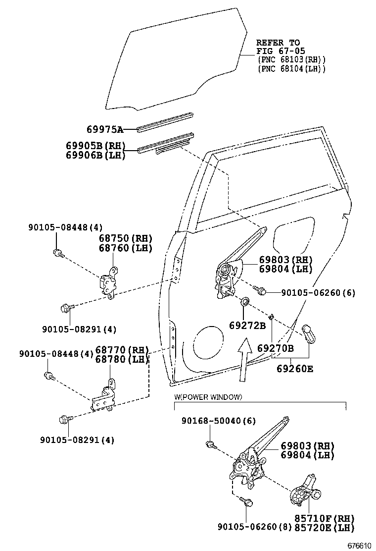 Rear Door Window Regulator Hinge