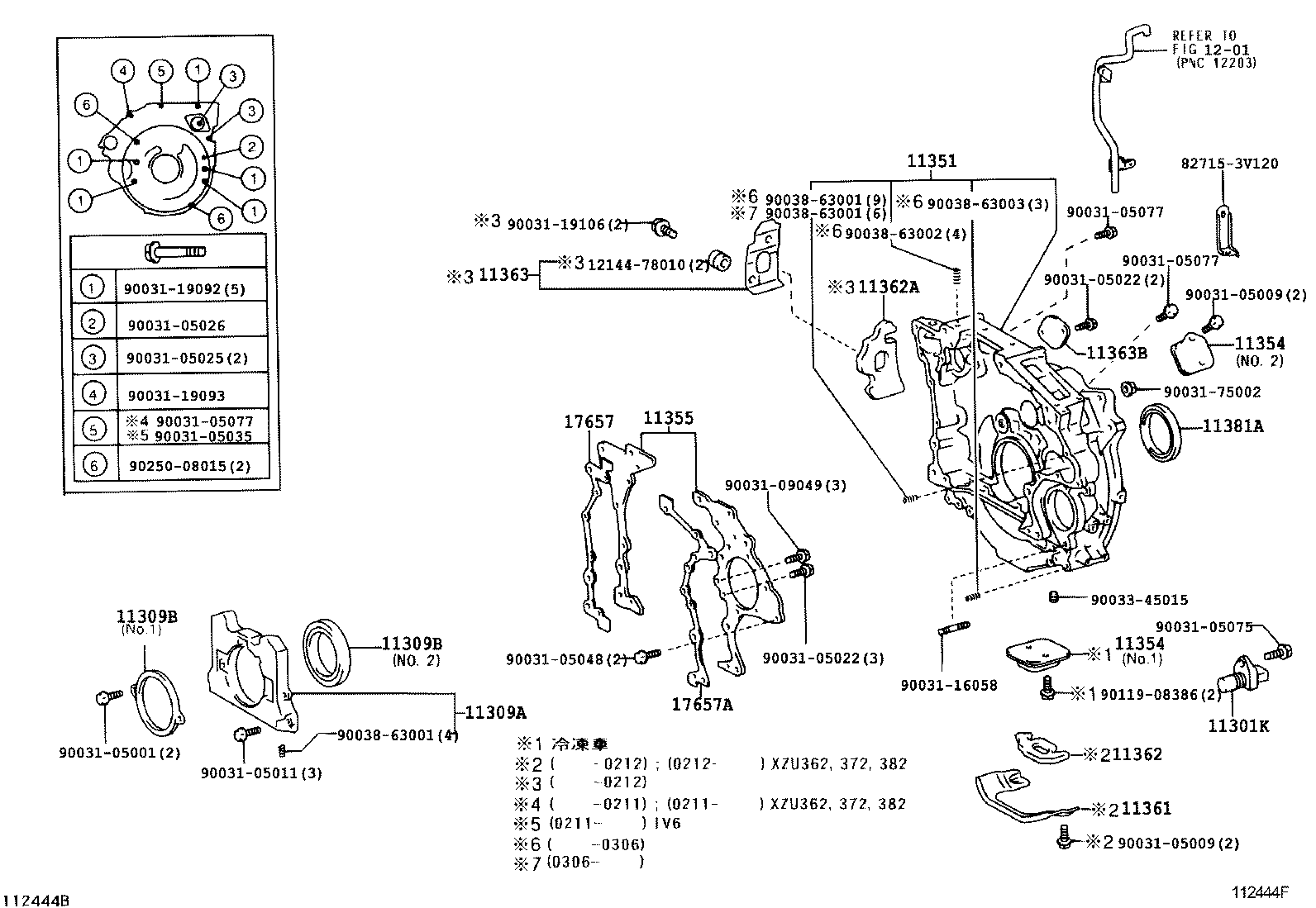 Timing Gear Cover & Rear End Plate