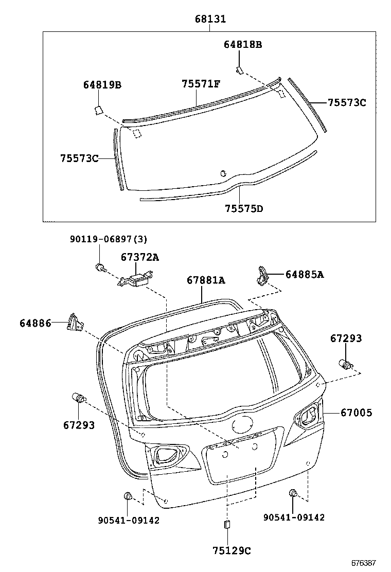 Back Door Panel Glass