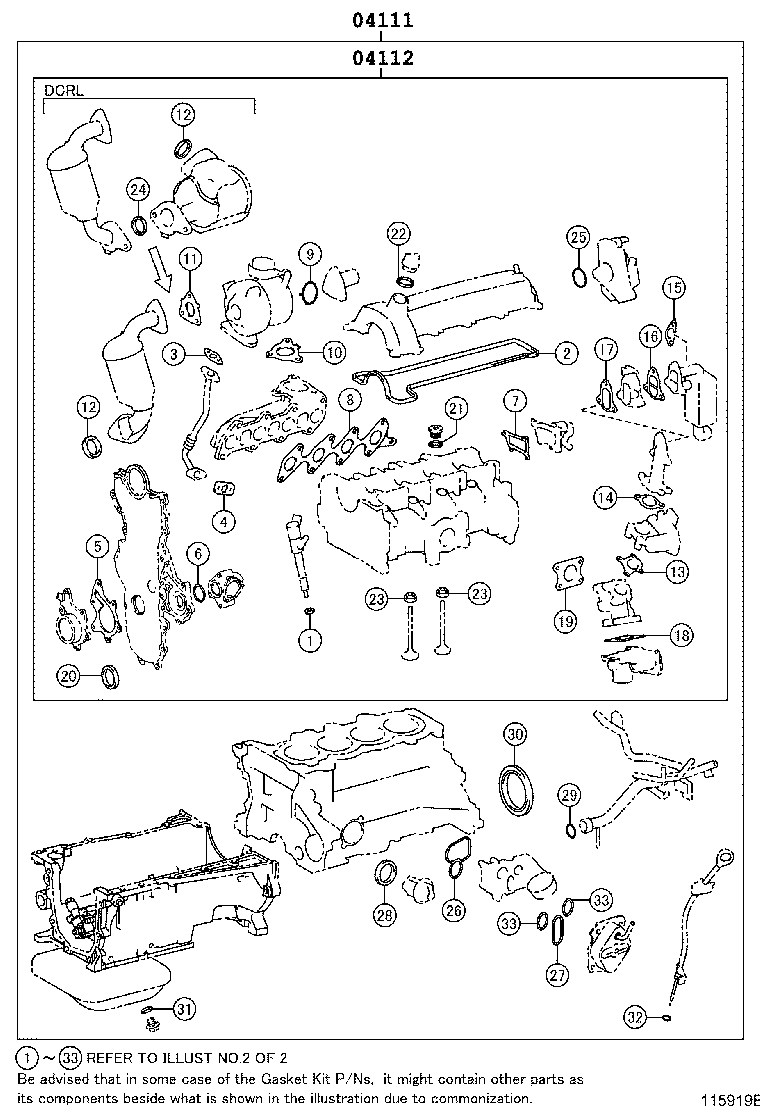 Engine Overhaul Gasket Kit