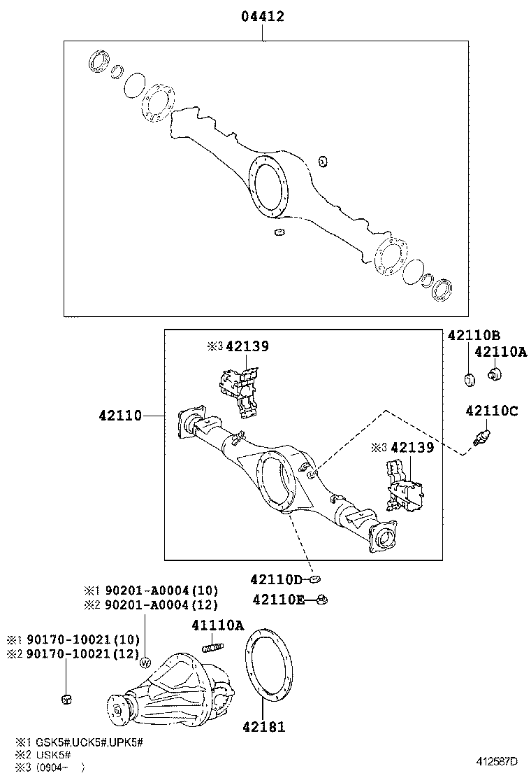 Diferencial de la carcasa del eje trasero