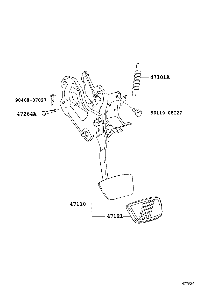 Brake Pedal & Bracket