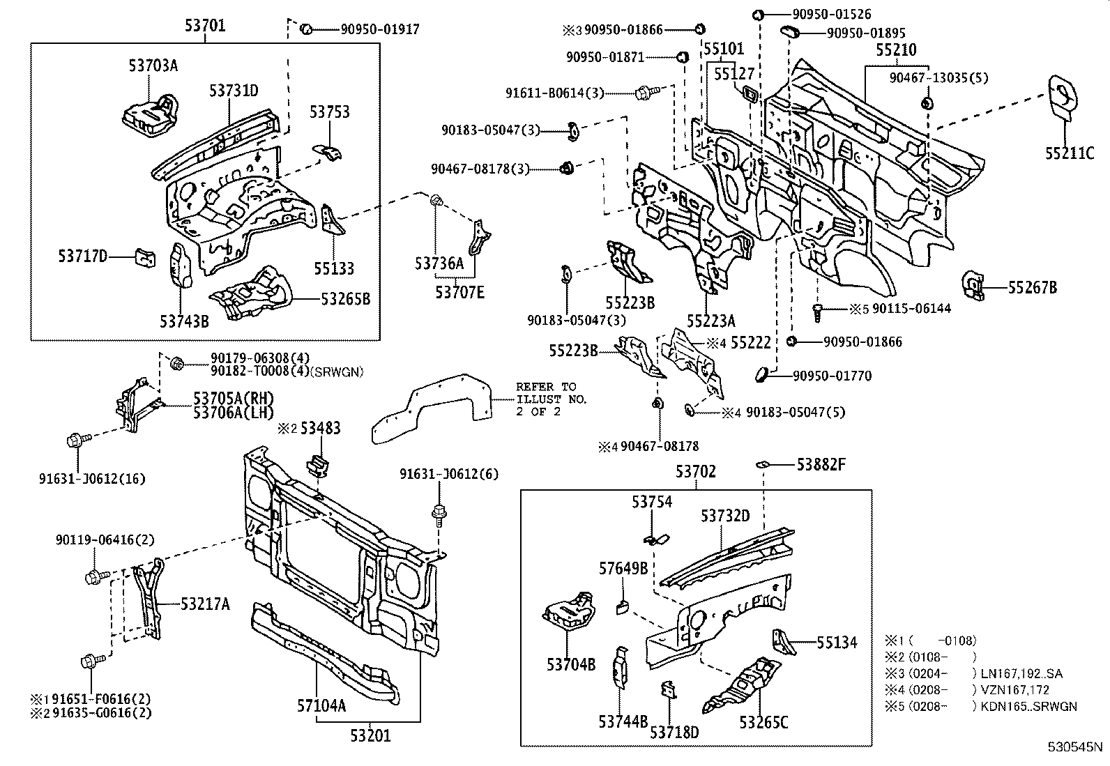 Front Fender Apron Dash Panel