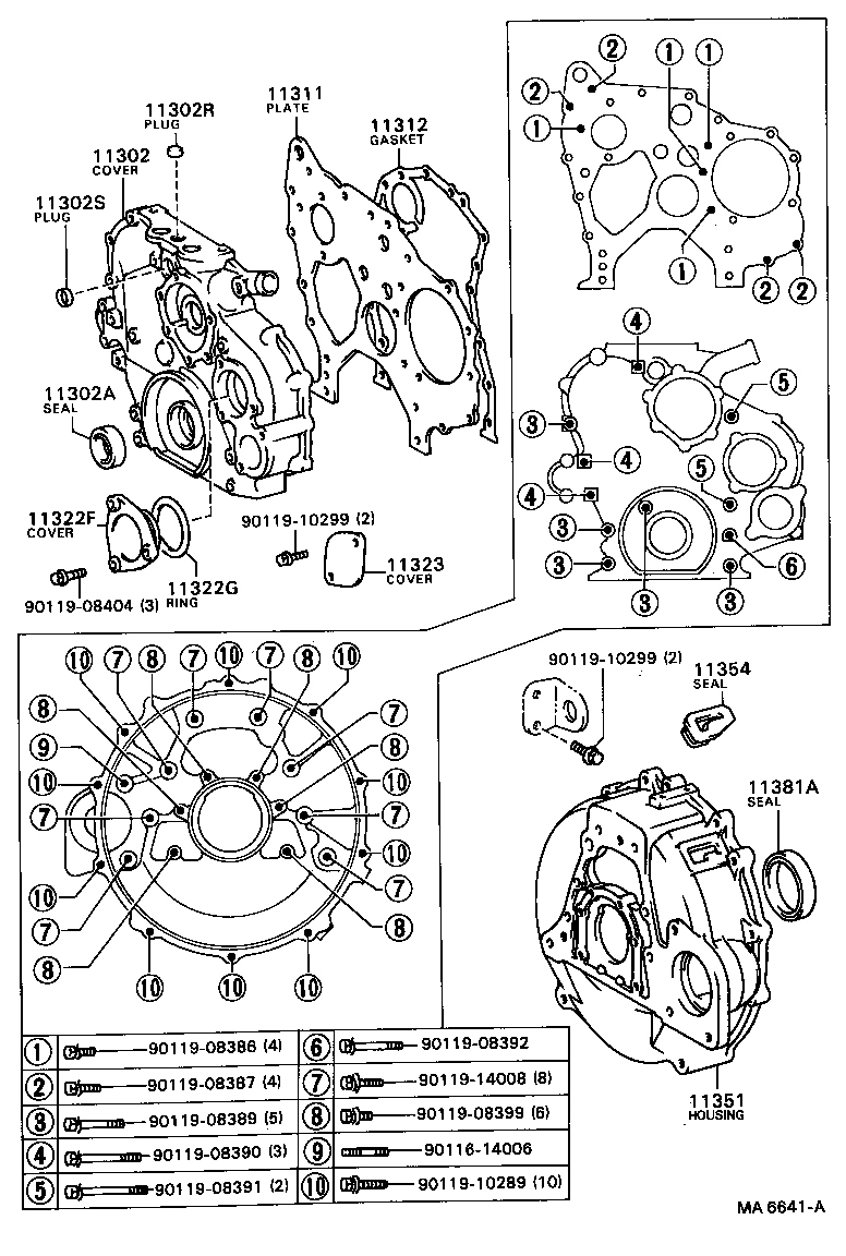 Timing Gear Cover & Rear End Plate