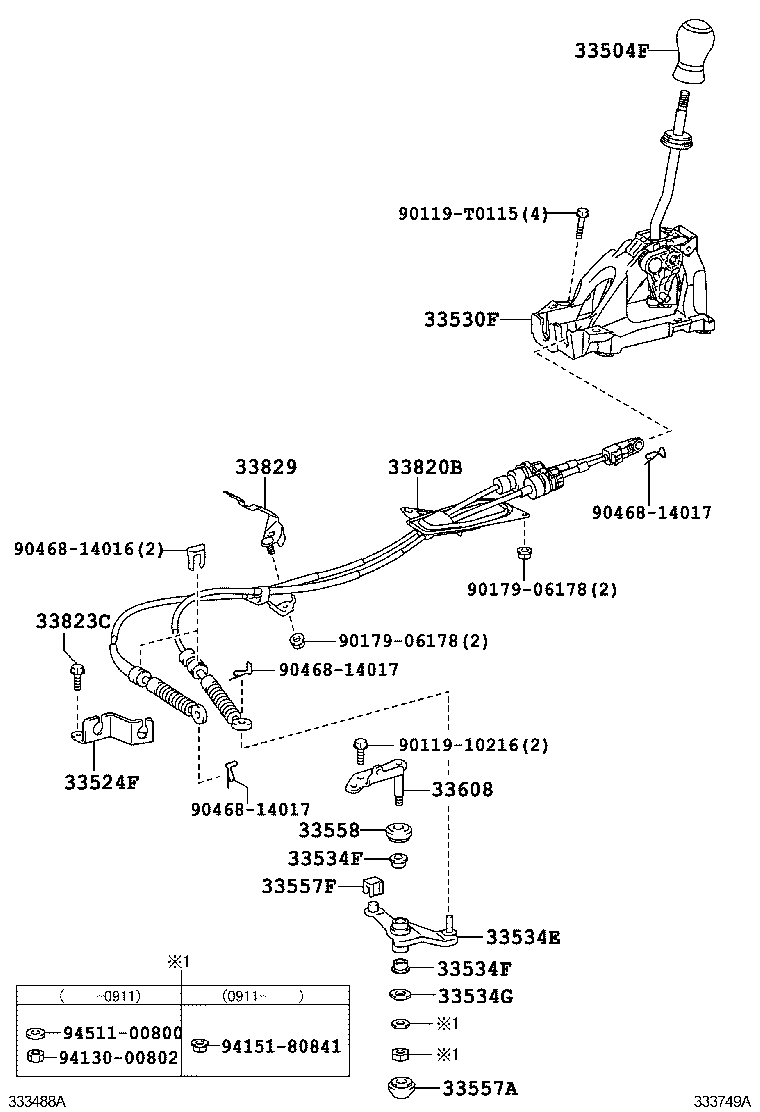Shift Lever & Retainer