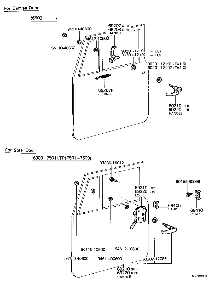 Manija de cerradura de puerta delantera