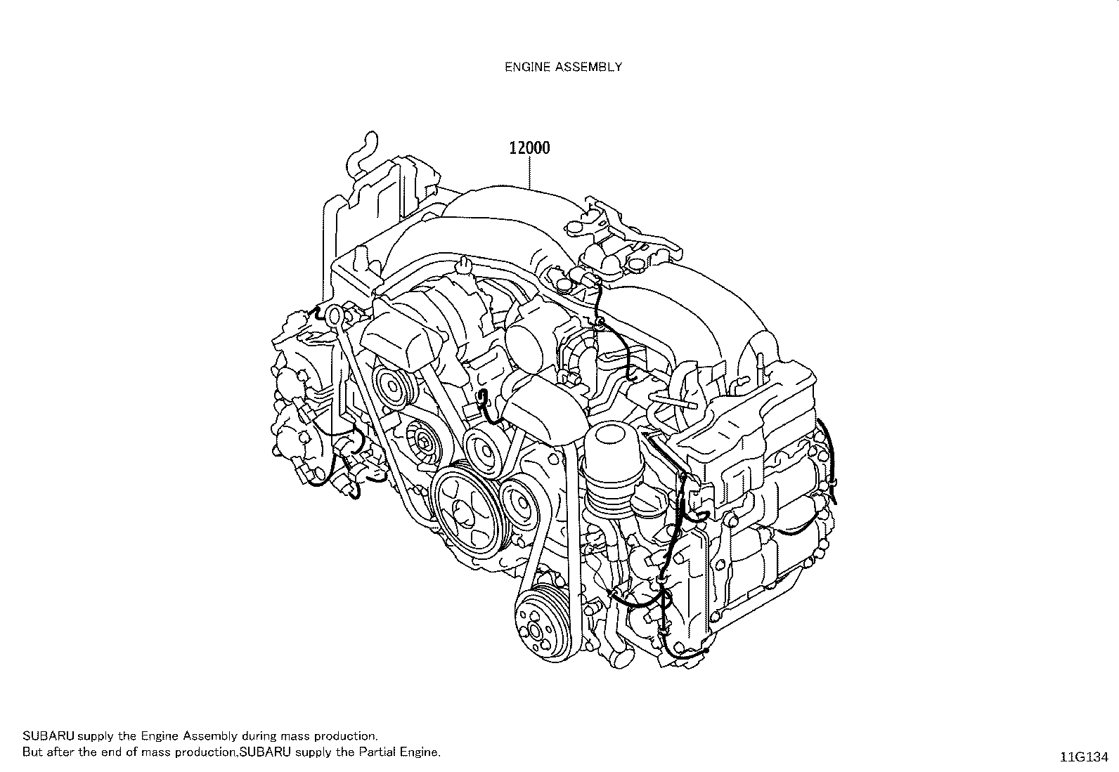 Conjunto parcial del motor