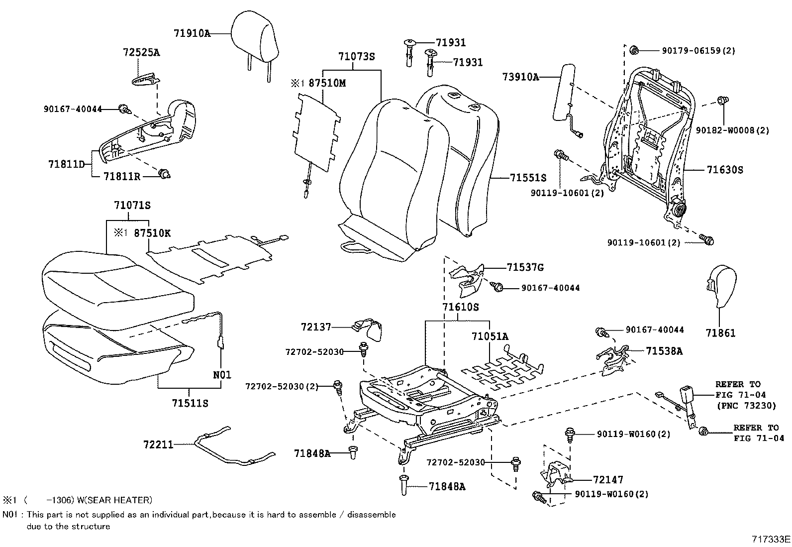 Front Seat & Seat Track