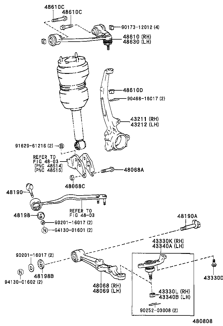 Front Axle Arm Steering Knuckle
