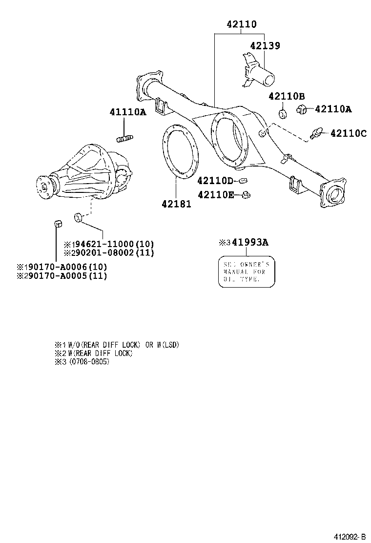 Rear Axle Housing Differential