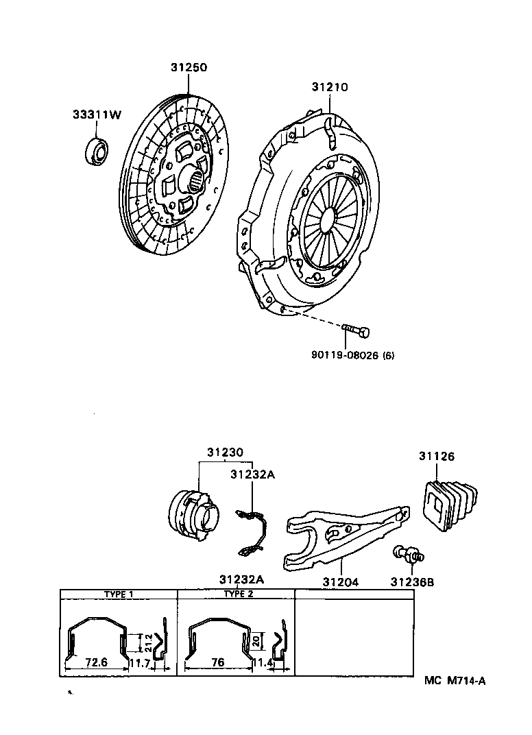 3125028061 Disc Assy, Clutch Toyota YoshiParts
