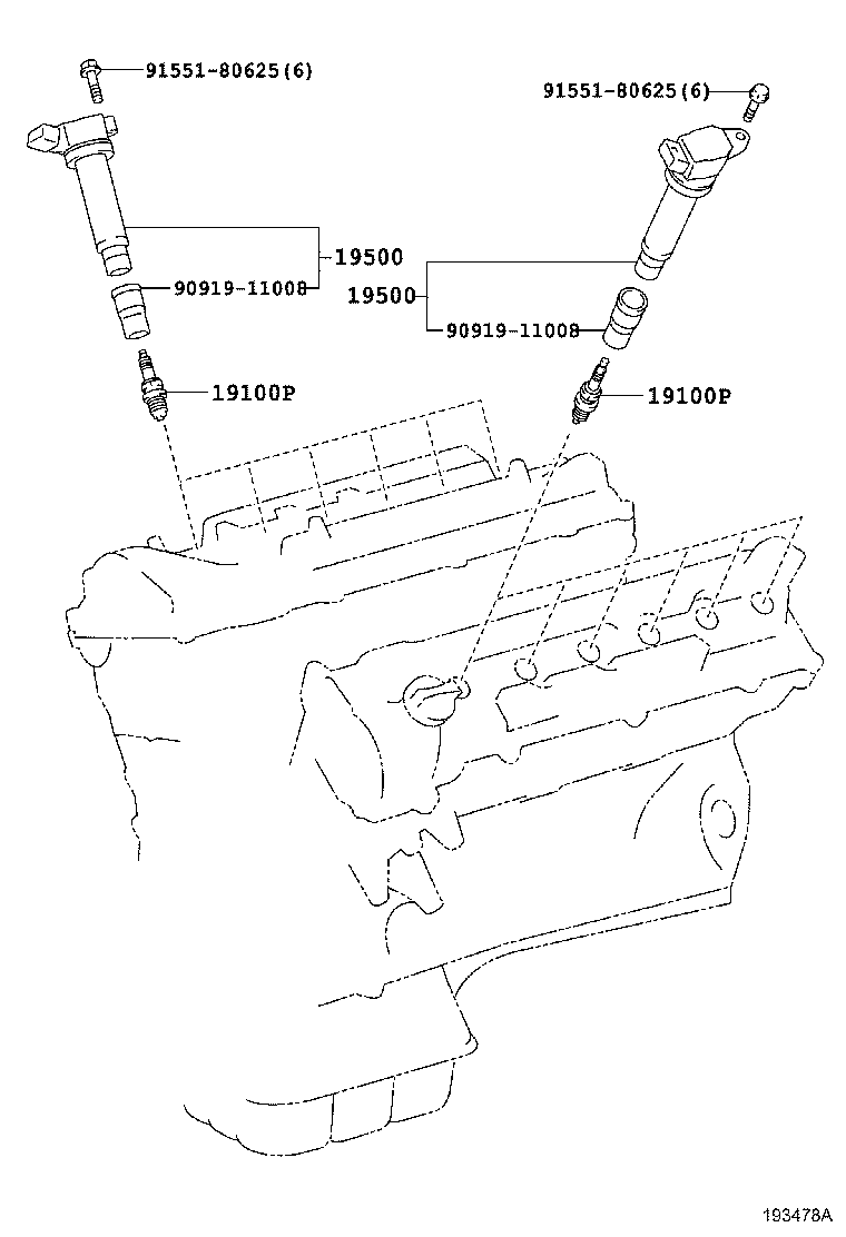 Ignition Coil Spark Plug Glow Plug