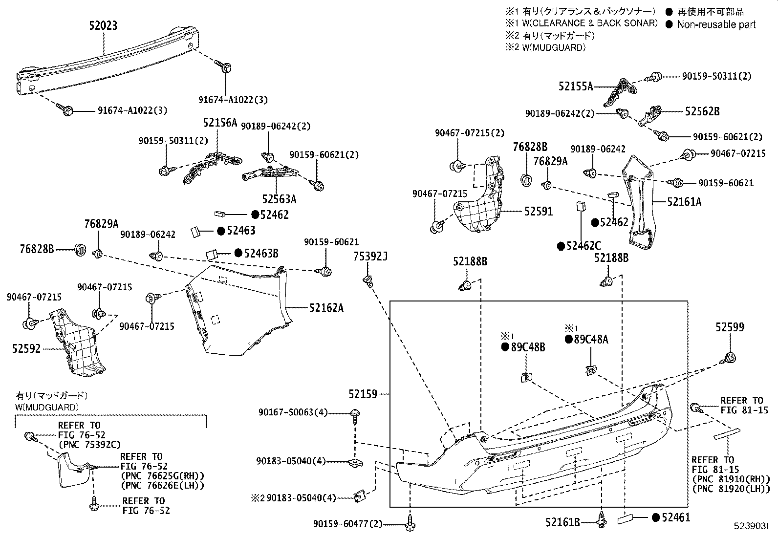 Rear Bumper & Bumper Stay
