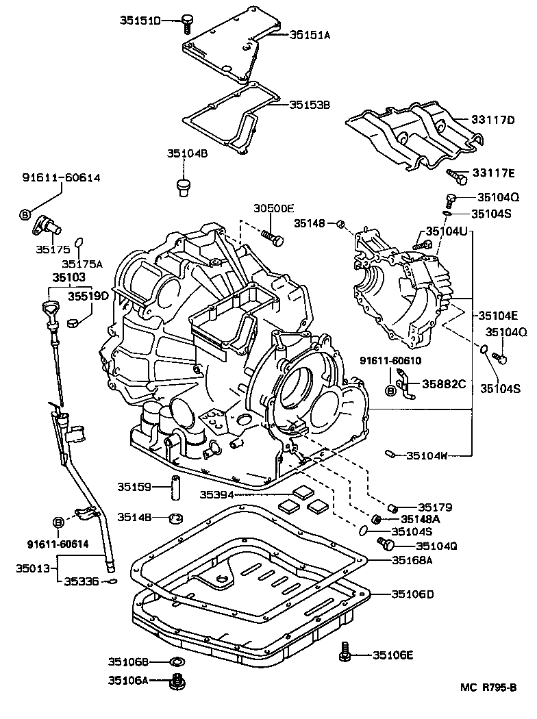 Transmission Case & Oil Pan