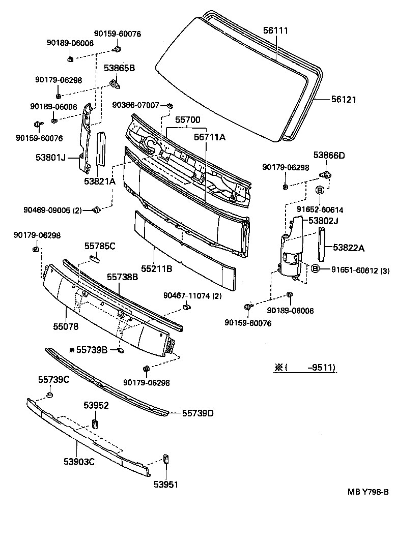 Front Panel & Windshield Glass