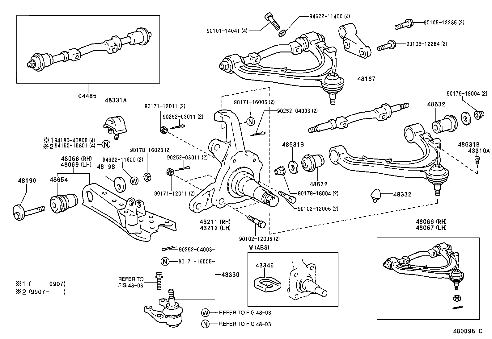 Front Axle Arm Steering Knuckle