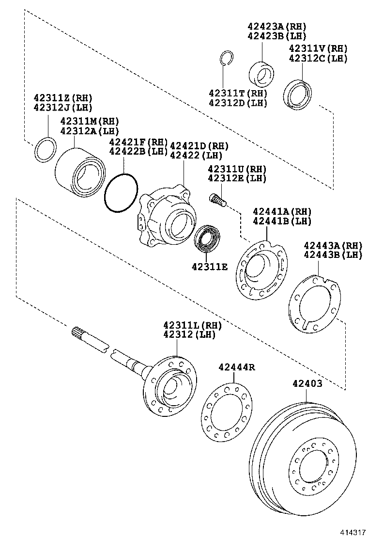 Rear Axle Shaft Hub