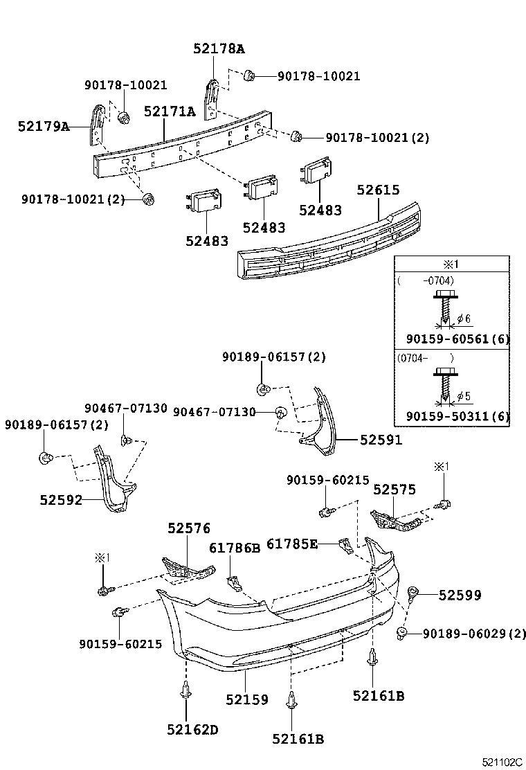 Rear Bumper & Bumper Stay