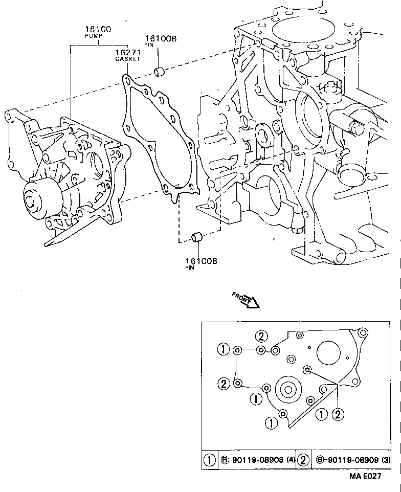 16100-69435 Pump Assy, Engine Water Toyota | YoshiParts