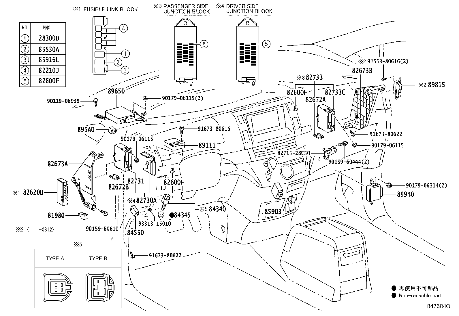 82731-28050 Block, Driver Side Junction Toyota | YoshiParts