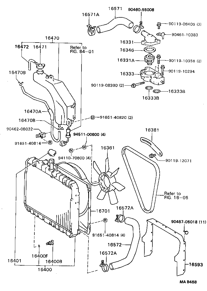 Radiator Water Outlet