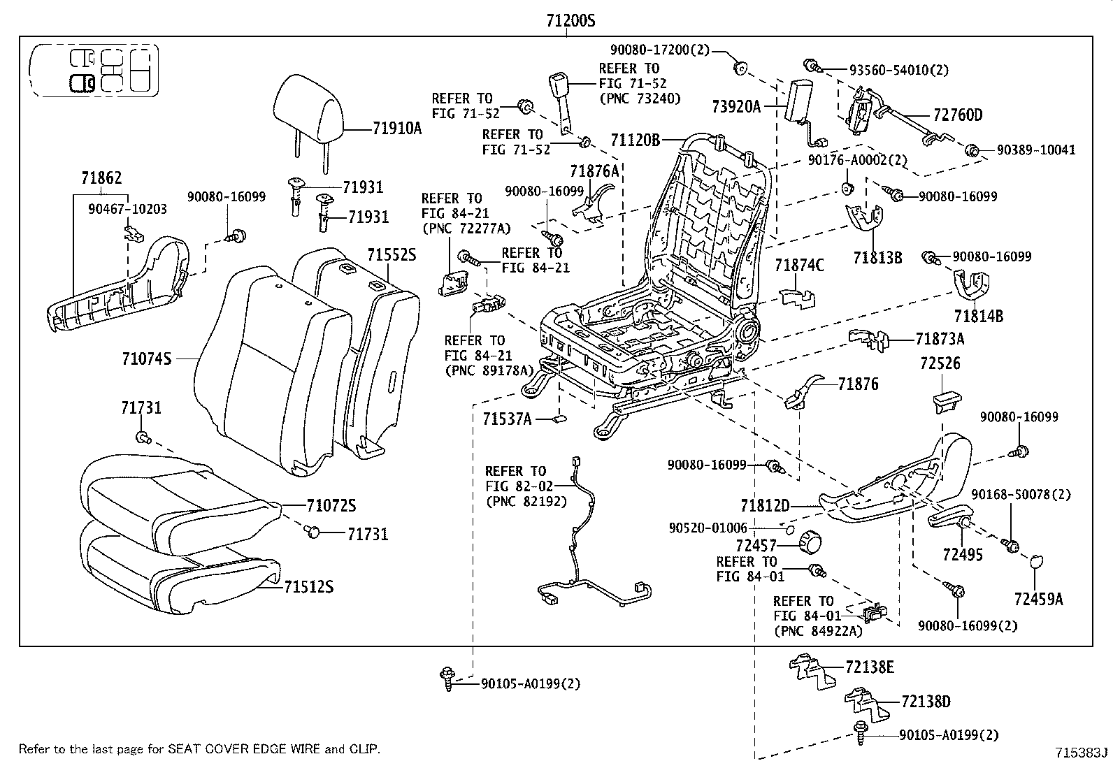 Asiento y pista del asiento