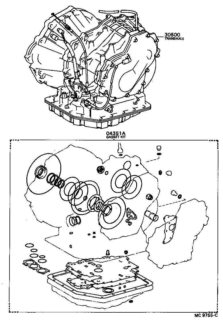 Conjunto de transmisión o transmisión y kit de juntas