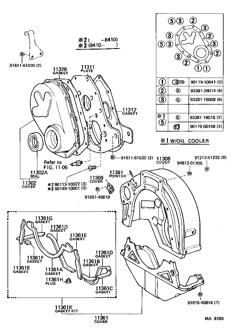 Timing Gear Cover & Rear End Plate