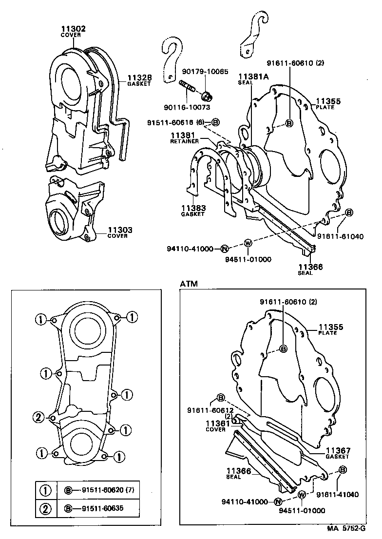 Timing Gear Cover & Rear End Plate