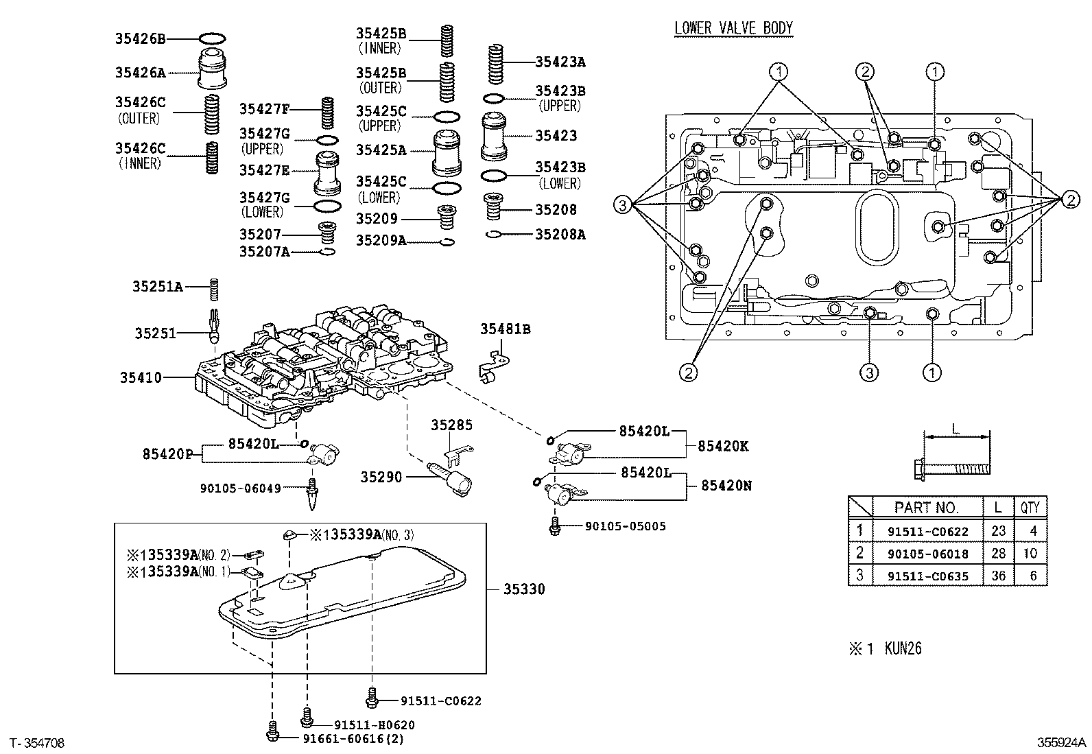 Valve Body Oil Strainer