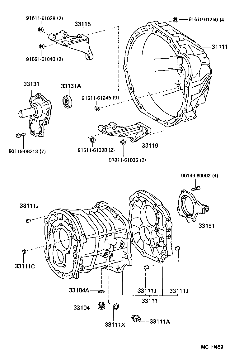 Clutch Housing + Transmission Case