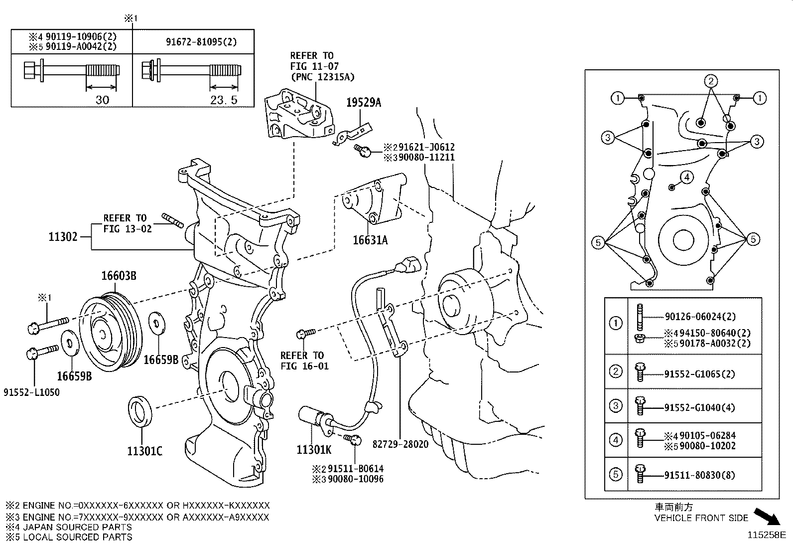 Timing Gear Cover & Rear End Plate