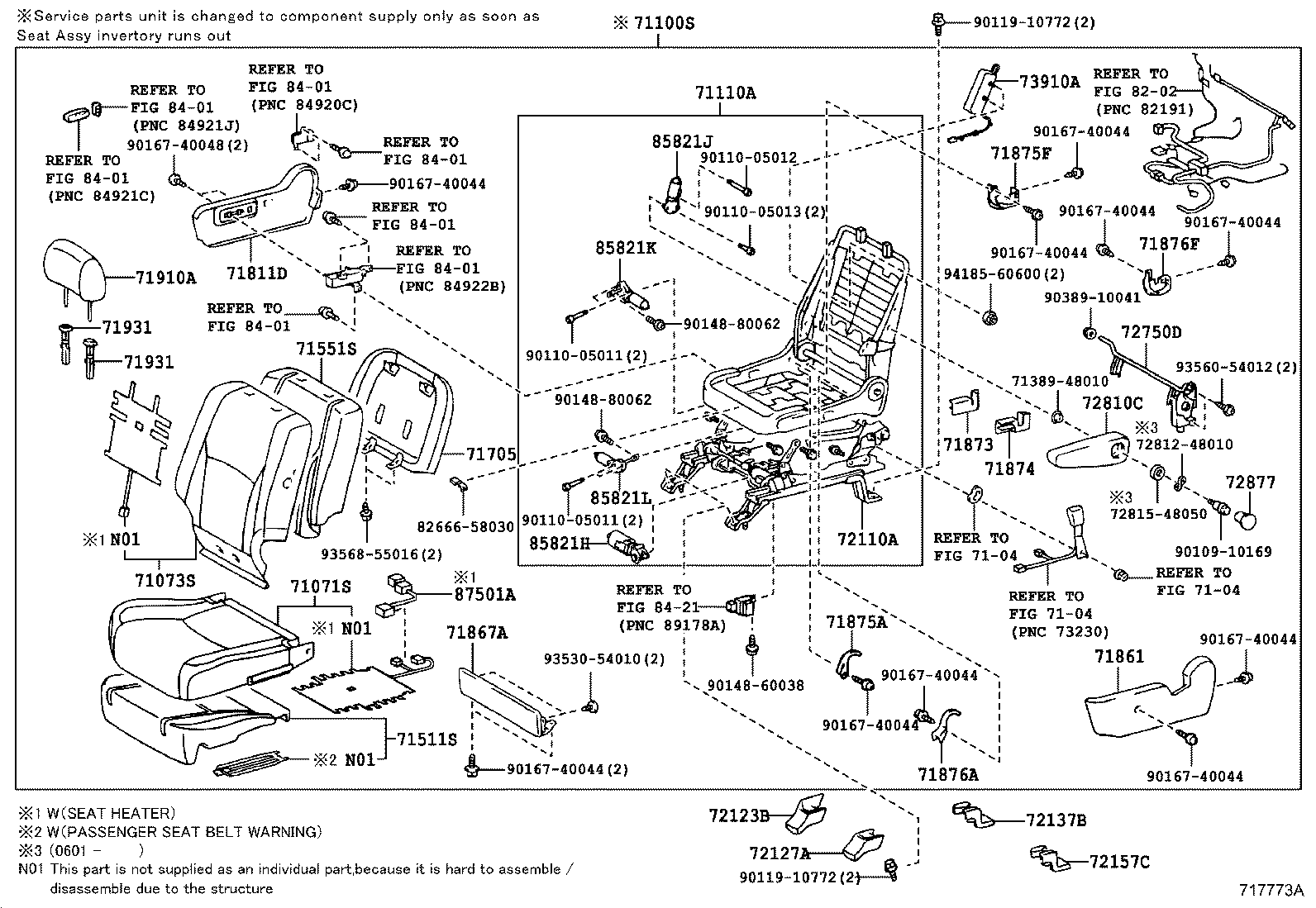 Front Seat & Seat Track