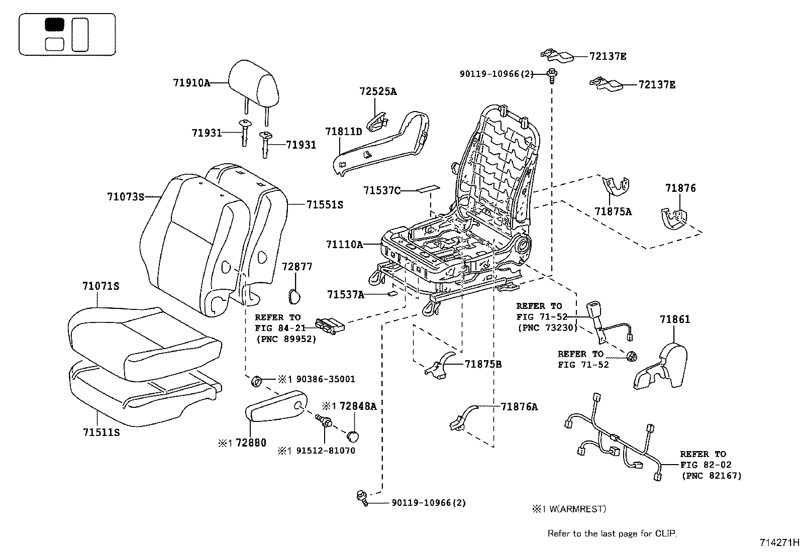 Asiento y pista del asiento