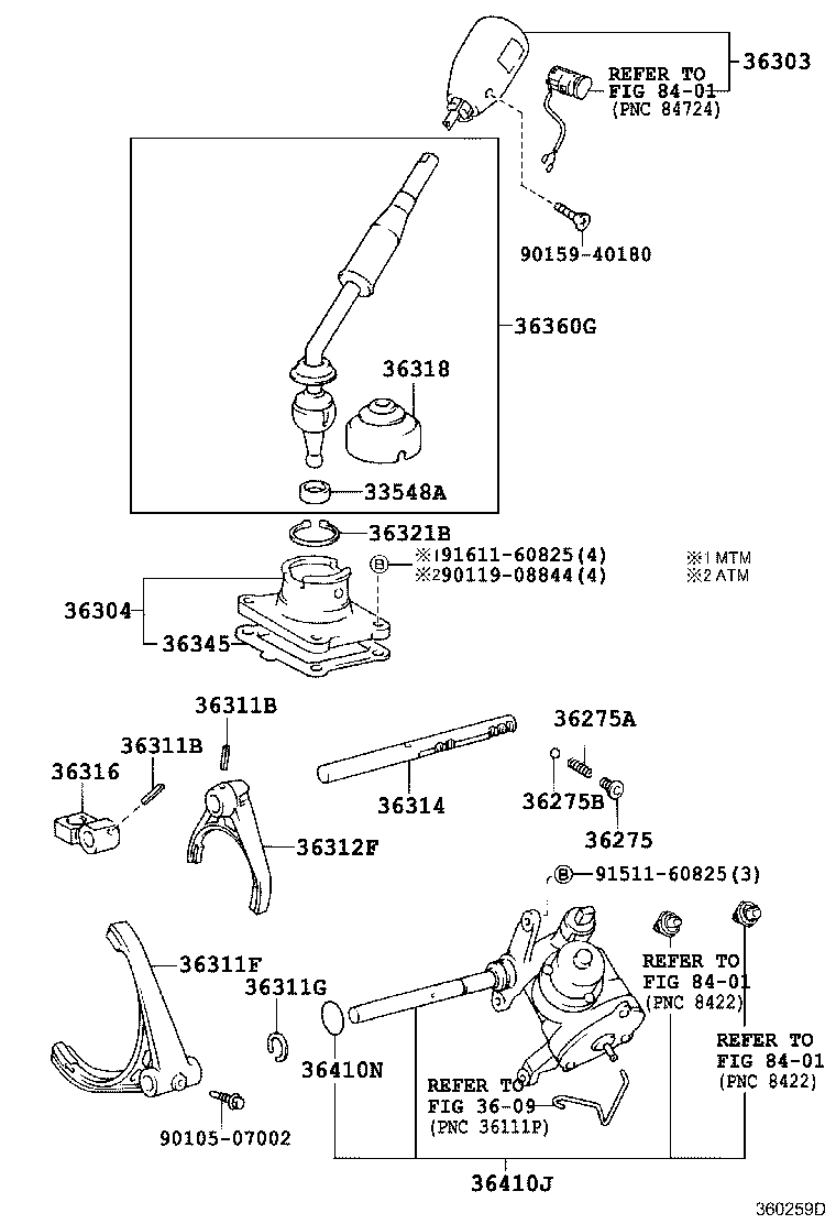 Transfer Lever & Shift Rod