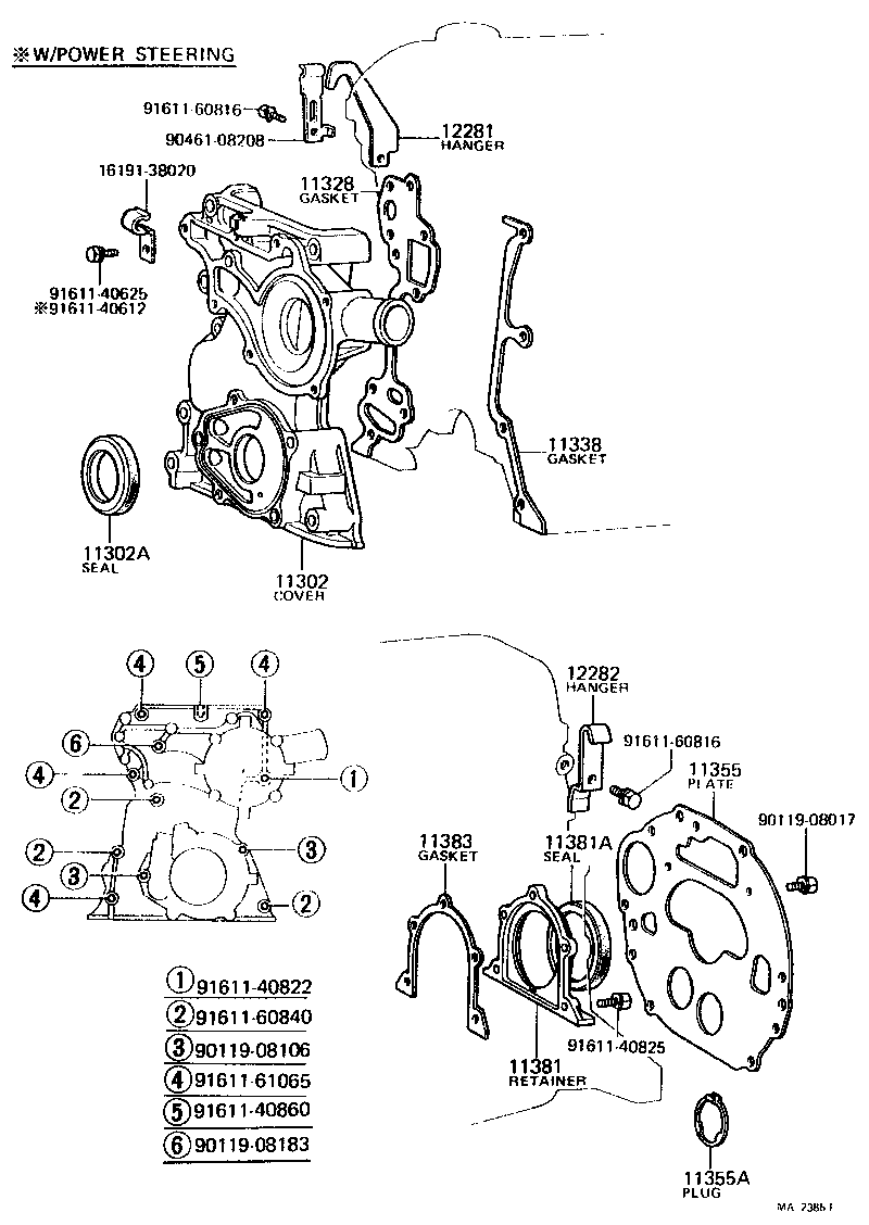 Timing Gear Cover & Rear End Plate