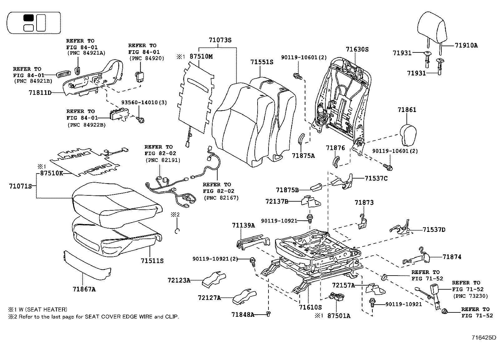Asiento y pista del asiento