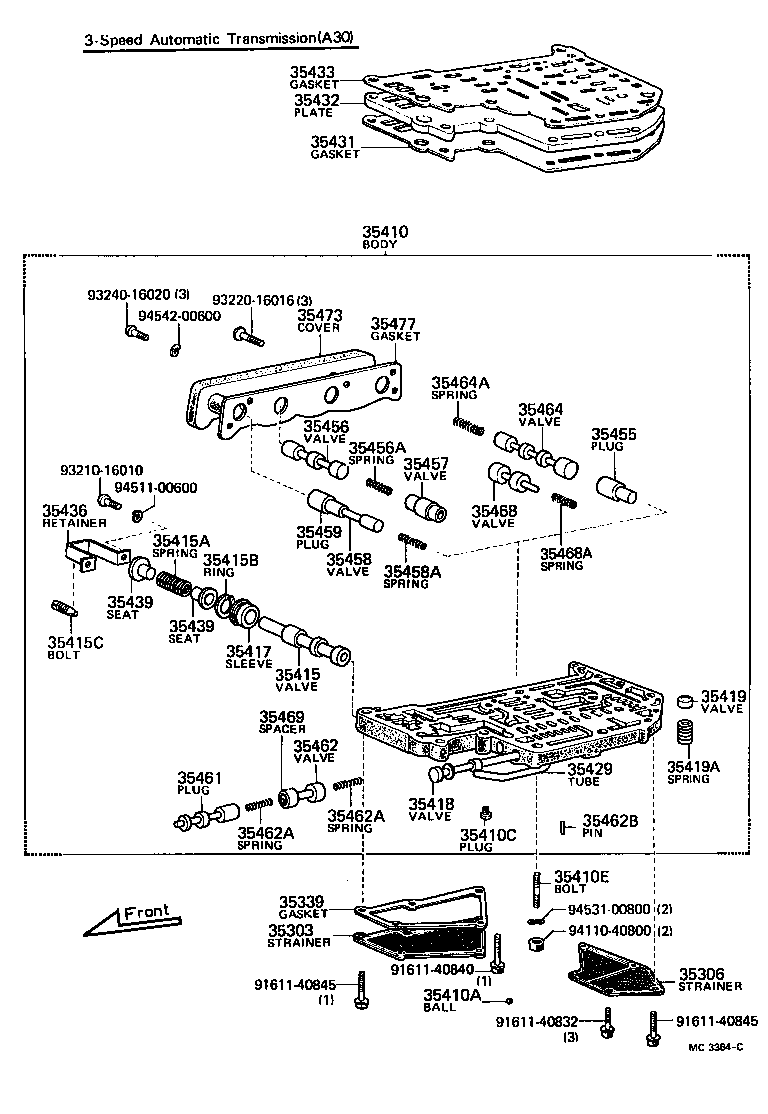 Valve Body Oil Strainer