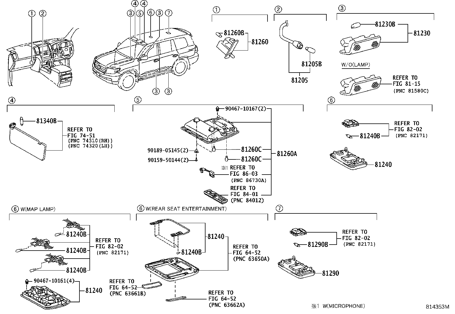 まです。 TOYOTA(トヨタ) 純正部品 マップ ランプASSY 81260-60L80-E0