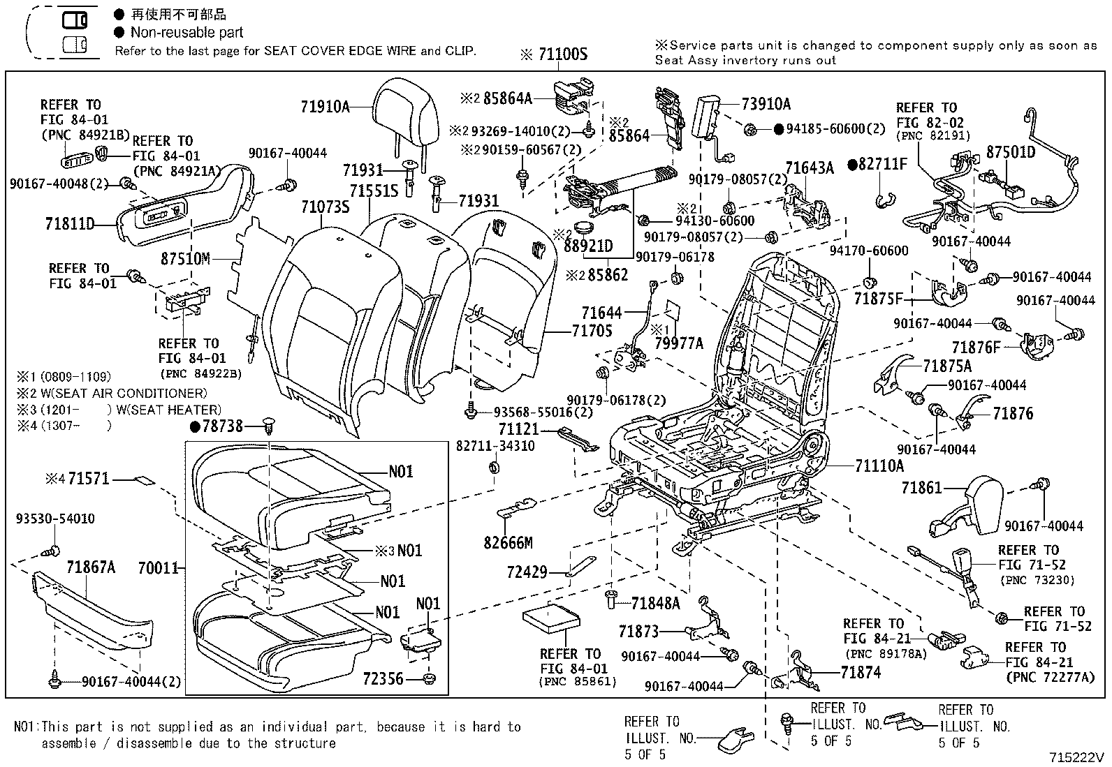 Asiento y pista del asiento