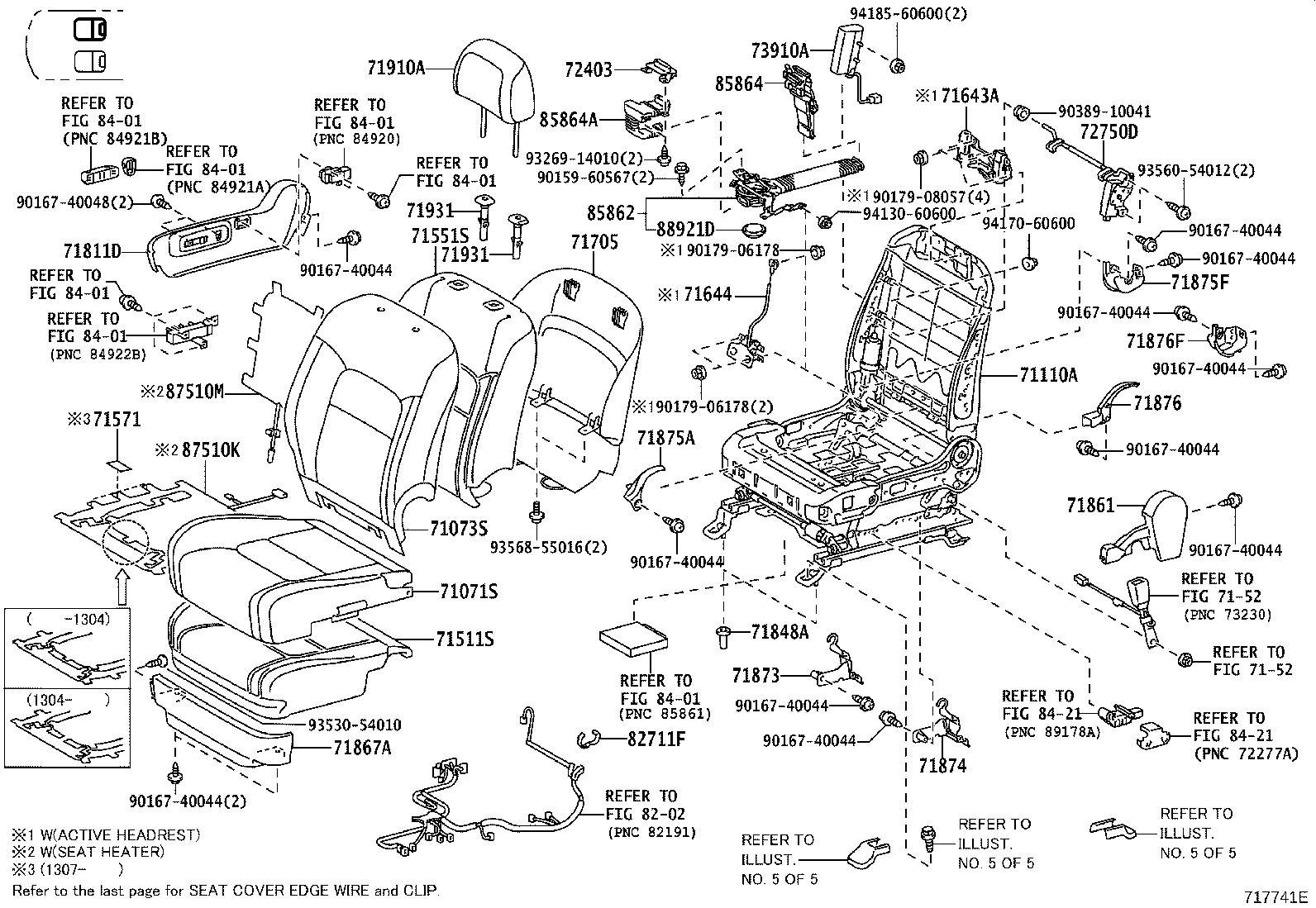 Asiento y pista del asiento
