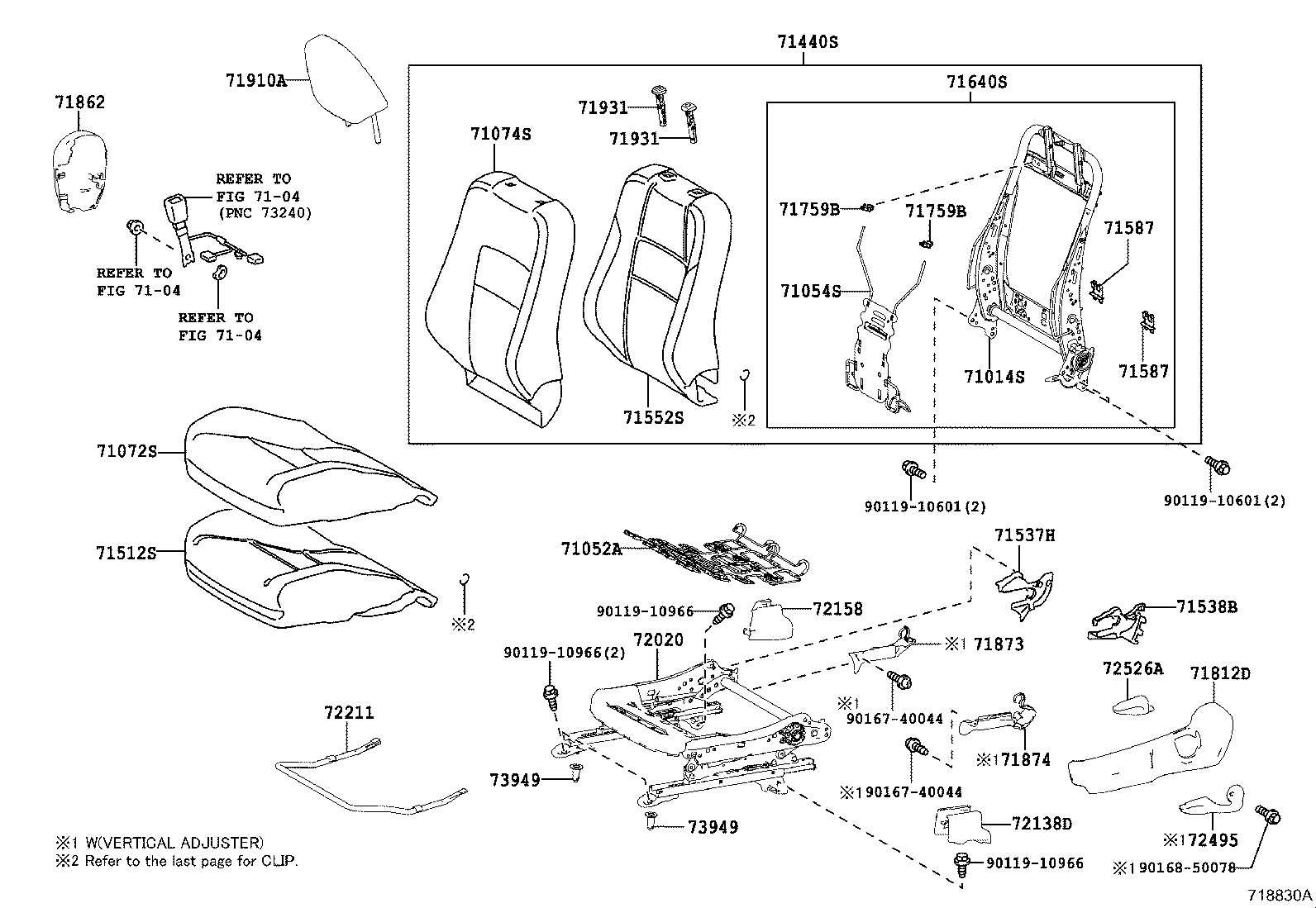 Front Seat & Seat Track