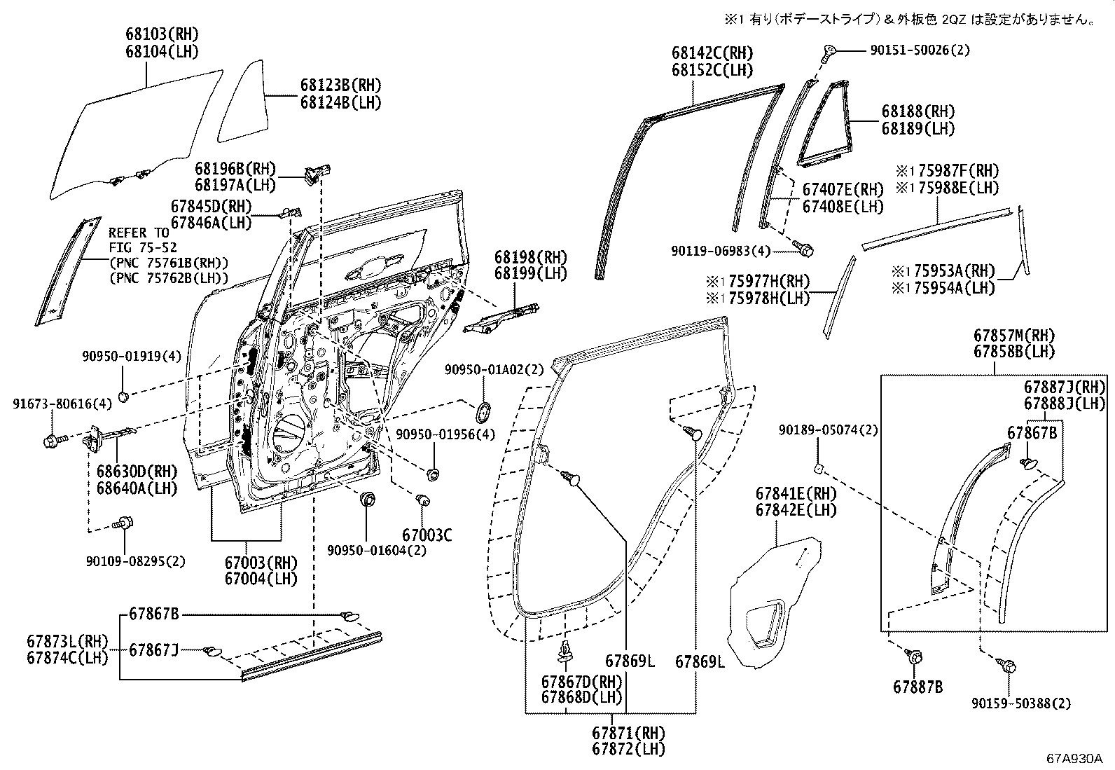 Rear Door Panel & Glass