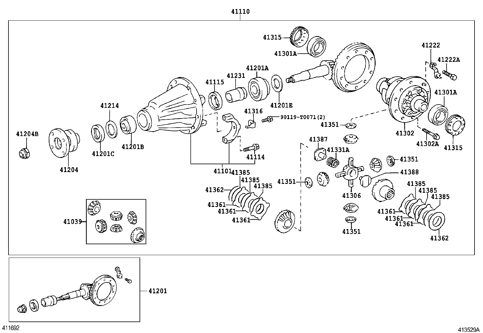 Rear Axle Housing Differential