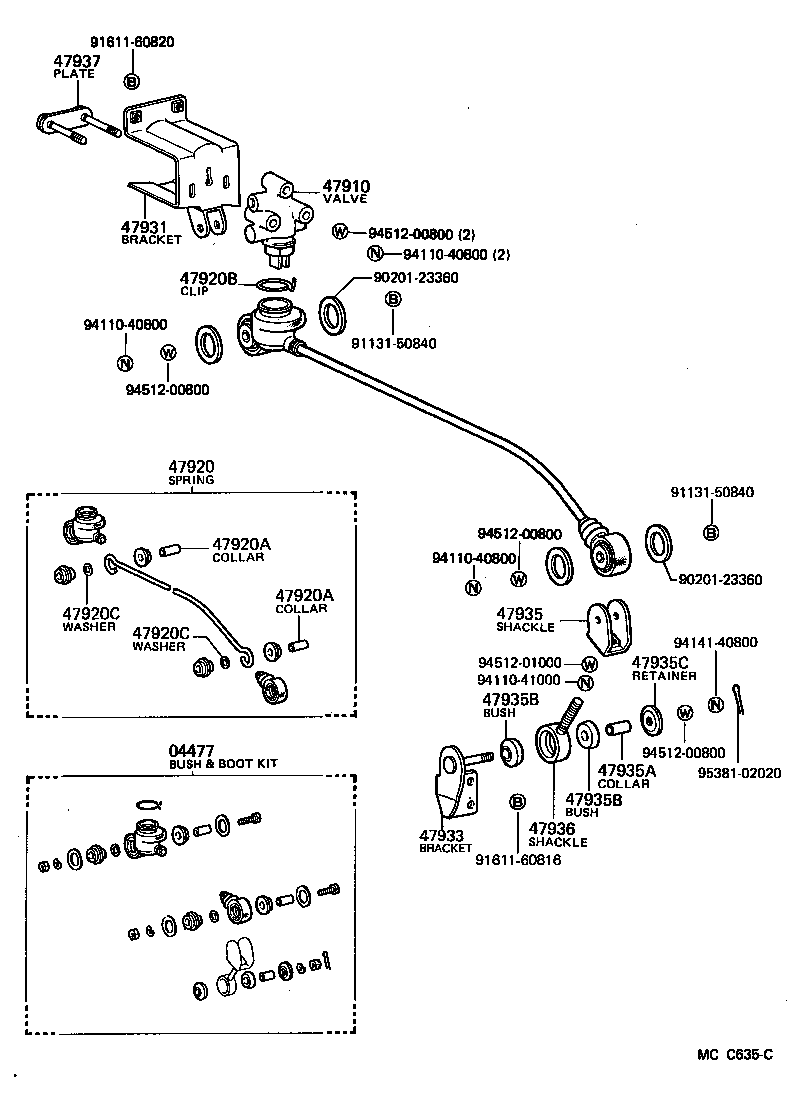 Abrazadera del tubo de freno