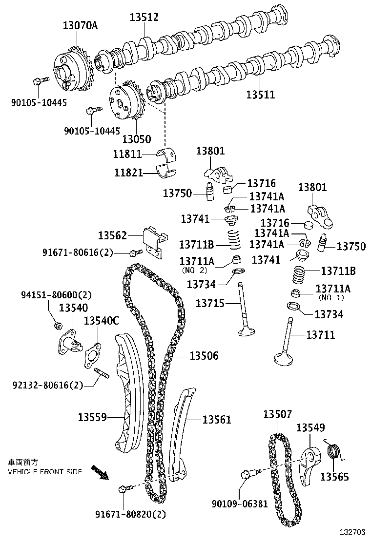 Árbol de levas y válvula