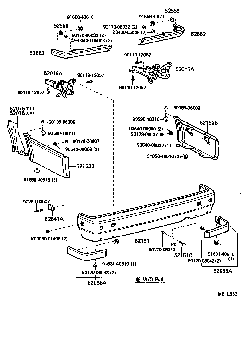 Rear Bumper & Bumper Stay
