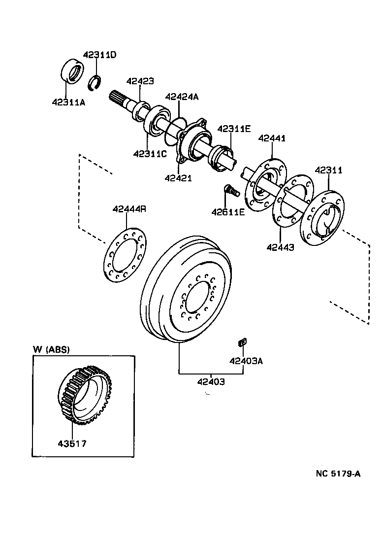 Rear Axle Shaft Hub