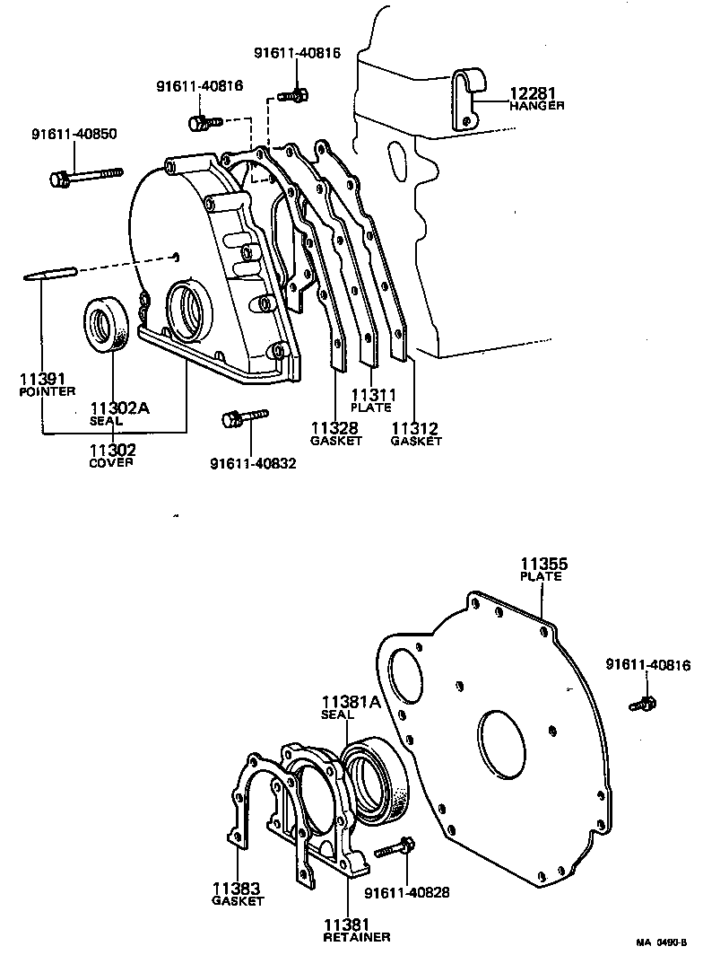 Timing Gear Cover & Rear End Plate