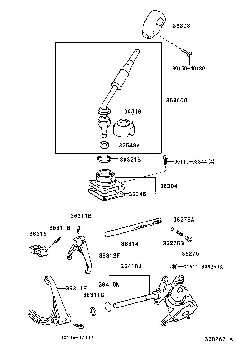 Transfer Lever & Shift Rod